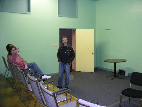 Classroom - Standing on riser looking back at entrance.