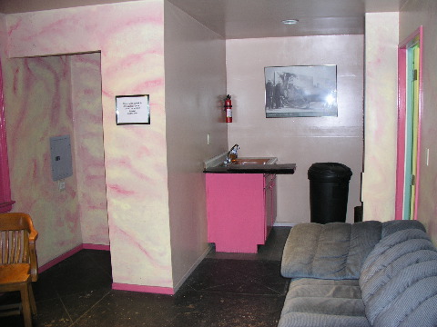 TheatreUnlimited - lobby - restroom, snack bar and classroom entry